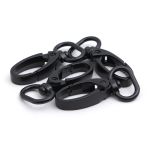 Карабин металл 15.0 мм (43х22 мм), черный матовый, ГУ12849, 4 шт