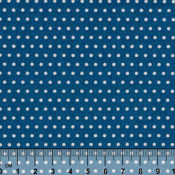 Ткань для пэчворка Peppy Бабушкин сундучок, отрез 50х55 см, 140 г/м², БС-35 кр.горох я.синий, Peppy