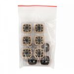 Пуговицы на ножке металлические 28L=18мм, С-MP07 цв.золото/черный, 10 шт