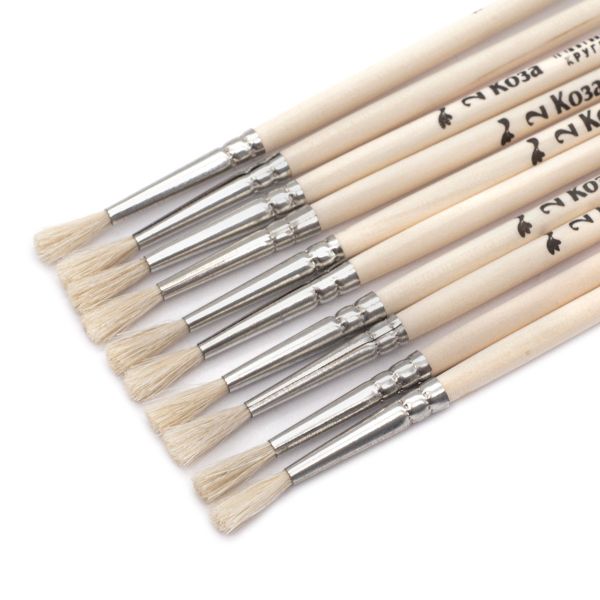 Кисть коза школьная №2,10 шт