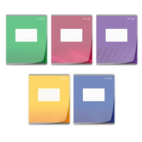 Тетрадь ученическая школьная с пластиковой обложкой 180 мкр, цвет.запечат.титул лист A5+ 24 л. на скобе 65 г/м², белизна 100 %, 15 шт, клетка, 01109 Яркий цвет, Светоч Т66