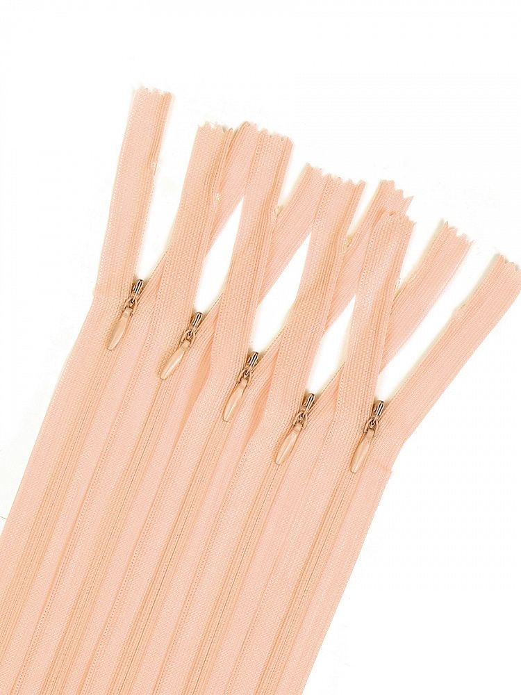 Молния потайная (скрытая) Т3 (3 мм) 1 зам., н/раз., 50 см, цв.F106 кремовый уп.50 шт Молния потайная (скрытая) Т3 (3 мм) 1 зам., н/раз., 50 см, цв.F106 кремовый уп.50 шт