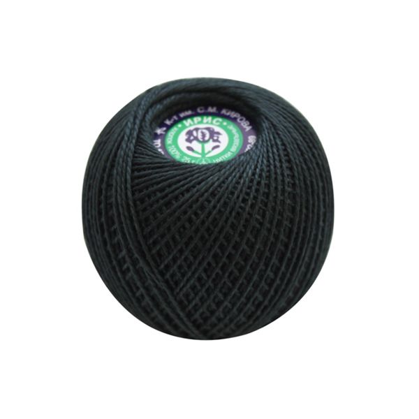 Пряжа ПНК им.Кирова Ирис / уп.20 мот. по 25 г, 150м, 7212 темно-серый