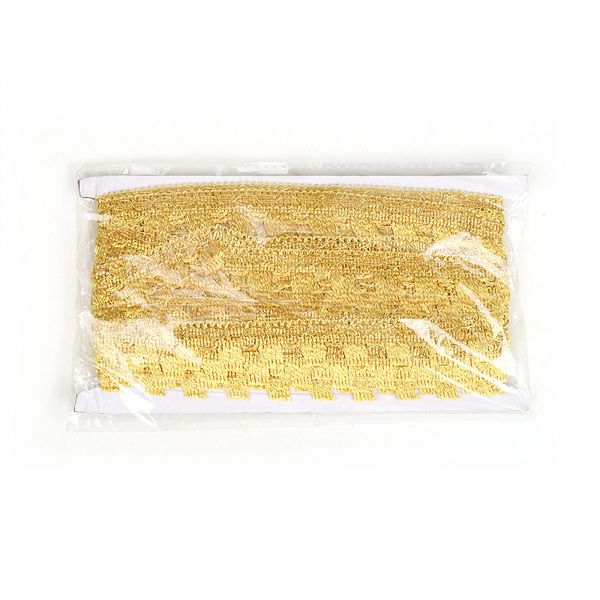 Тесьма отделочная 25 мм, 13-9040 цв.золото уп.13.71м