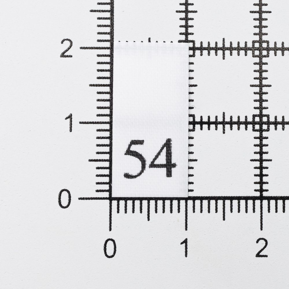 Этикетка-размерник, белый, 10х20 мм, 100 шт, 54