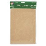 Фетр листовой жесткий 1.0 мм, 160гр, 20х30см, 12 штук Astra&Craft (AF823 телесный)