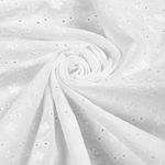 Ткань шитьё (прошва) 100 г/м², 150 см / 2 метра, TBY.Emb.8067.1.2, цв.01 белый