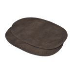 Заплатка, замша, овал средний 10х14см с перфорацией, с тупыми краями, 2 шт в уп, 100% кожа, 21 т.коричневый