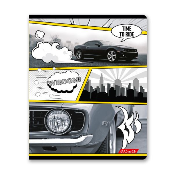 Тетрадь ученическая общая, глянцевая ламинация, A5+ 48 л. на скобе 65 г/м², белизна 100%, 10 шт, клетка в термоусадочной пленке, 000733 Время тусить!, Светоч 48ТЕТк-004