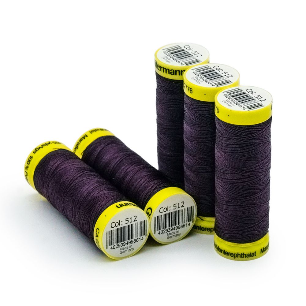 Нитки для трикотажа Gutermann Maraflex, 150м, 512 баклажан, 5 катушек