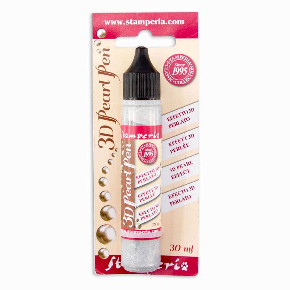 Краска в тюбике для точечного нанесения Stamperia 3D Эффект Жемчуга 30 мл, серебристый /TOS/ Краска в тюбике для точечного нанесения Stamperia 3D Эффект Жемчуга 30 мл, серебристый /TOS/