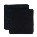 Заплатки пришивные из замши, квадрат 6см с перфорацией, 2 шт, 100% кожа, 20 черный, 59112