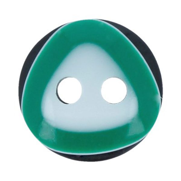 Пуговицы 2 прокола блузочные 11 мм, 36 шт, А008/С084 черный/зеленый, Gamma GF 0020