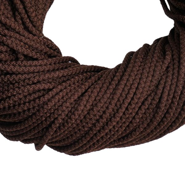 Шнур плетеный ⌀4.0-5.0 мм / 100 метров, 007 коричневый