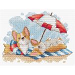 Набор для вышивания нитками МП Студия, Пляжный отдых 14х20см