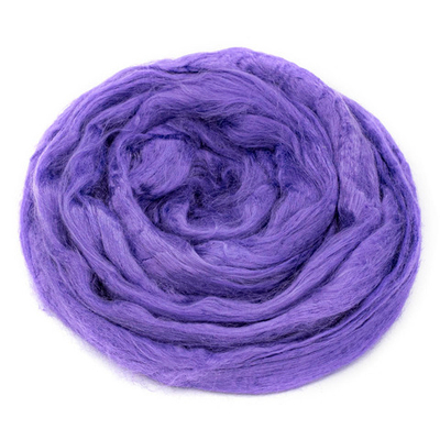 Шерсть для валяния вискоза Троицкая, 1х50 г (19-20 мкр), 346 темная сирень