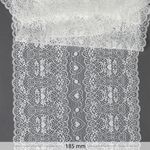 Кружево бельевое эластичное 185 мм / 18 м, 6185, цв.004 белый, Kruzhevo