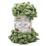 Пряжа Alize (Ализе) Puffy / уп.5 мот. по 100 г, 9м, 485 зеленая черепаха A