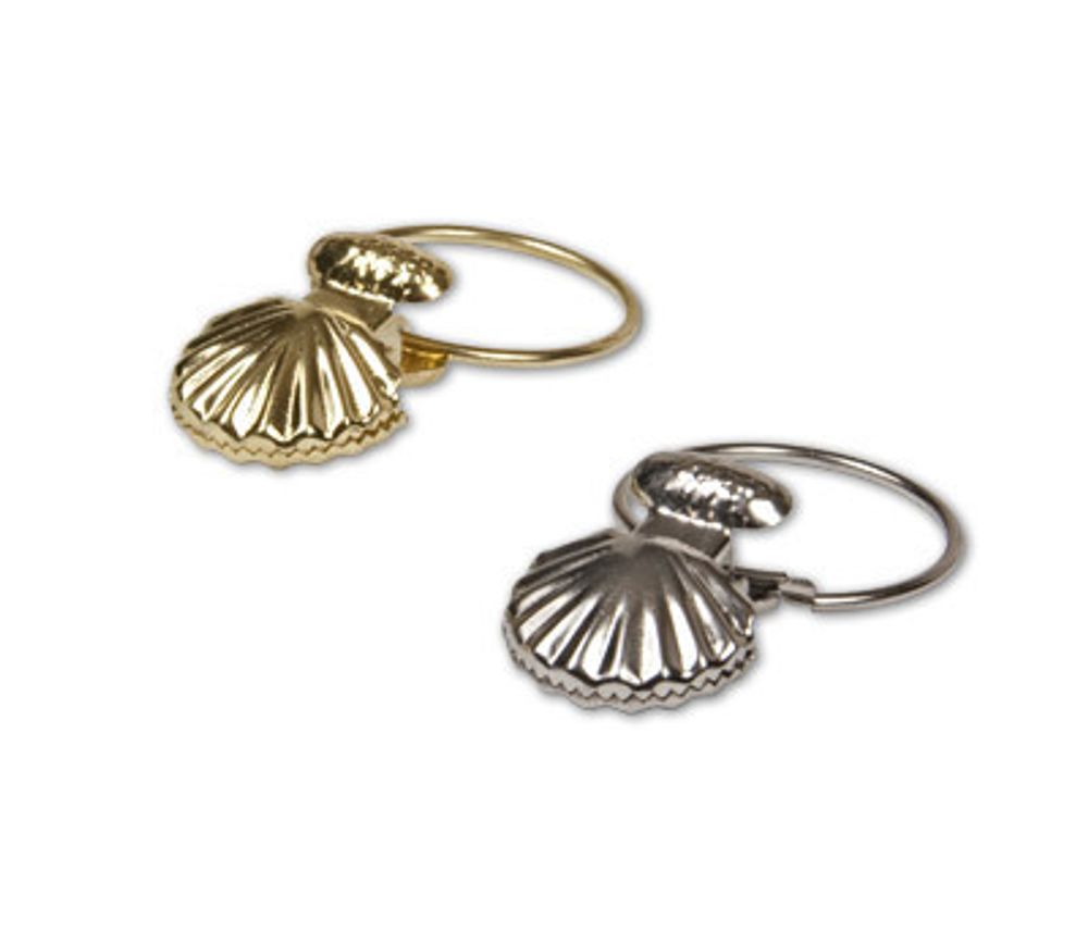 Зажим для штор 33 мм (⌀32-34 мм), с кольцом, 20 шт, никель, Blitz CL-011