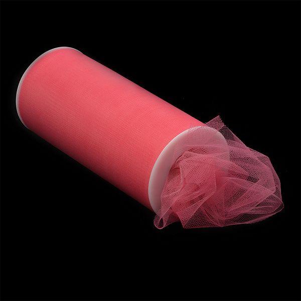 Фатин на шпульке средней жесткости 150 мм / 22.86 метра, TBY.MS.200.31, цв.31 нежный коралл