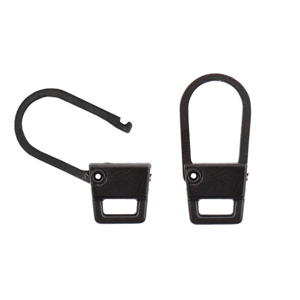 Пуллер-карабин для молнии 9х19 мм металл, цв. черный, 10 шт, (6580-0252)