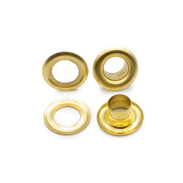 Люверсы металл ⌀_6.0 мм (внутр.), №4, сталь, золото, 100 шт, New Star