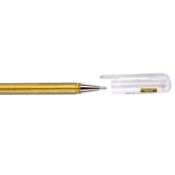 Ручка гелевая Pentel Hybrid Dual Metallic, 1 мм, K110-DXX золото