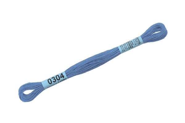 Мулине Gamma 100% хлопок, цв.0304 св-синий, 24 мотка по 8 метров