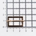Рамка регулировочная металл литая с подвижной планкой 20 мм /25х17 мм, ⌀2.5 мм/, золото цв.02, 4 шт