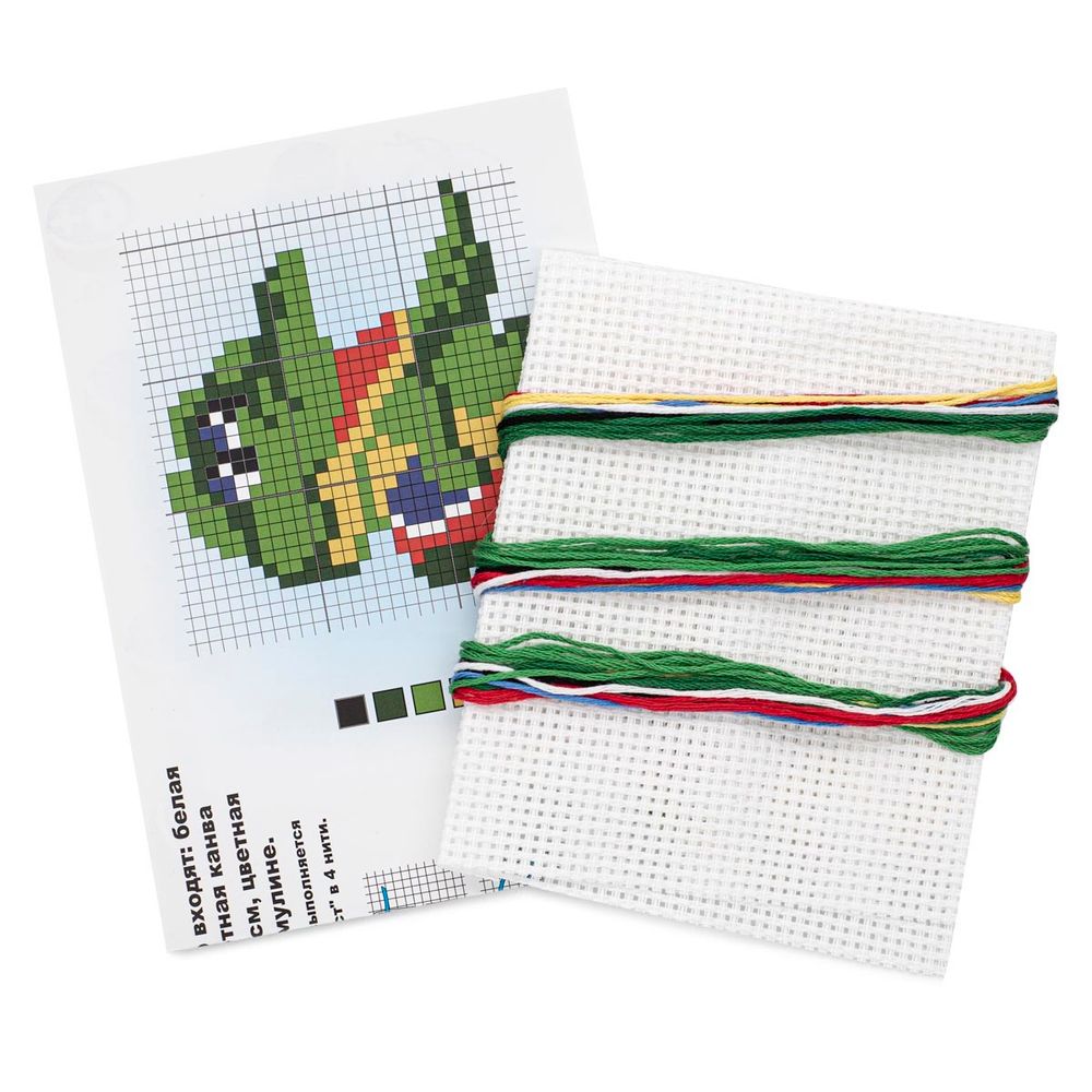 Набор для вышивания нитками РС Студия, Крокодил 8х7см