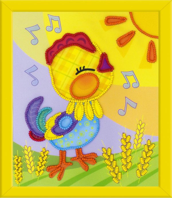 Набор для вышивания нитками Риолис, частичная вышивка, Доброе утро 15х18 см