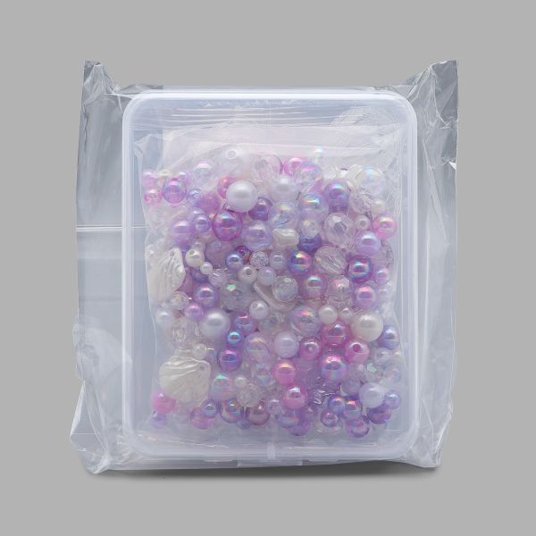 Набор бусин для рукоделия, творчества, микс, Astra&Craft (сиреневый)