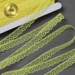 Кружево отделочное в стиле "трикотаж" 12 мм 150-2 цв.211 желтый, уп.27,4м