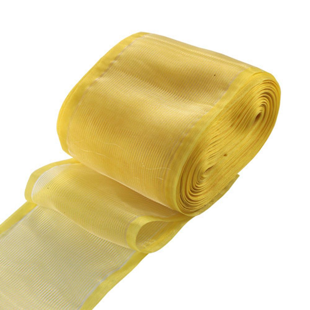 Лента для бантов (капрон) _8 см, 25 м (желтый) С3501