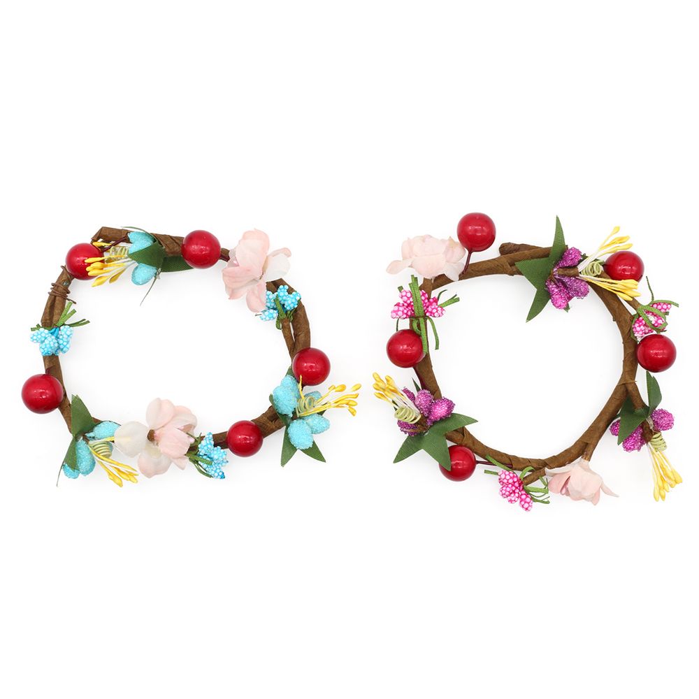 Декор для свечей "Цветы и ягоды", 2 шт, Астра