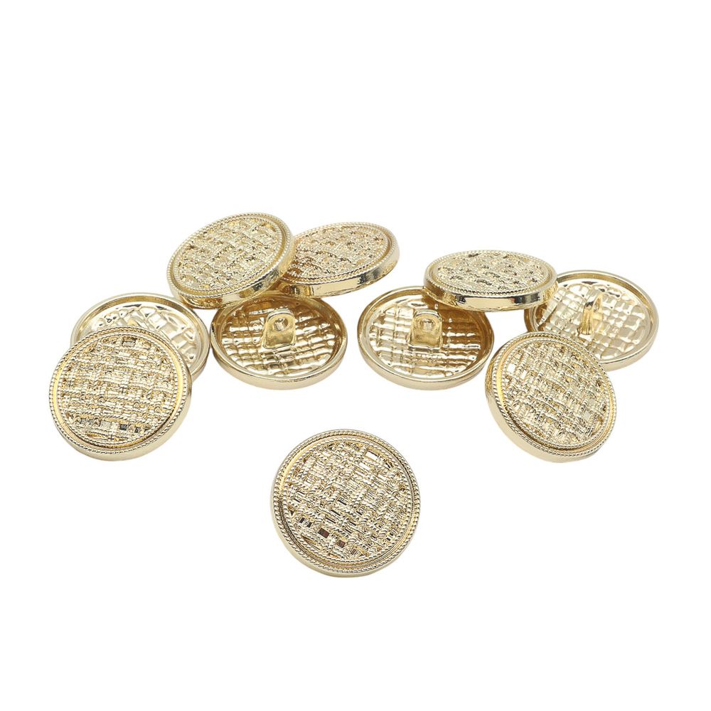 Пуговицы на ножке 32L=20 мм, металл, Gold (золотой), 10 шт, MP06