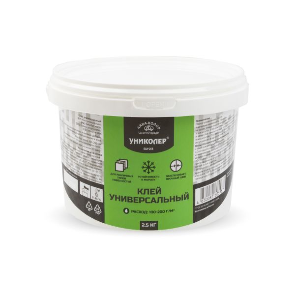 Клей универсальный GU-2.5, 2.5 кг, Униколер, GU-2.5