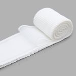 Лента атласная гофре 80.0 мм, 1 м, (белый), С72, 10 шт, Красная лента