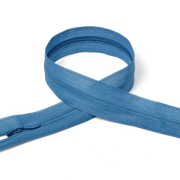 Молния потайная (скрытая) Т3 (3 мм) 1 зам., н/раз., 50 см, цв.F220 синий уп.50 шт