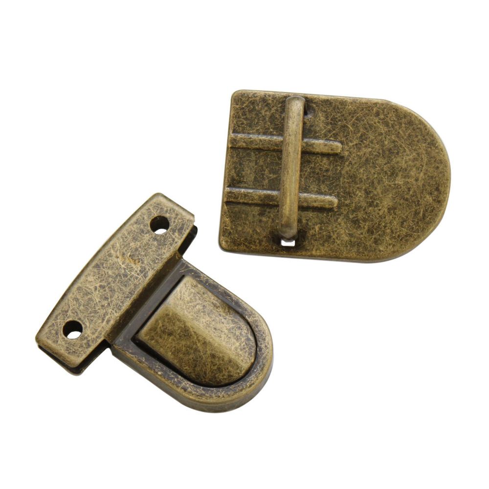 Замок портфельный, 36*50 мм (антик), 10 шт