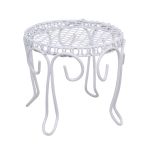 Миниатюра кукольная: Стол витой, 7х7см, белый
