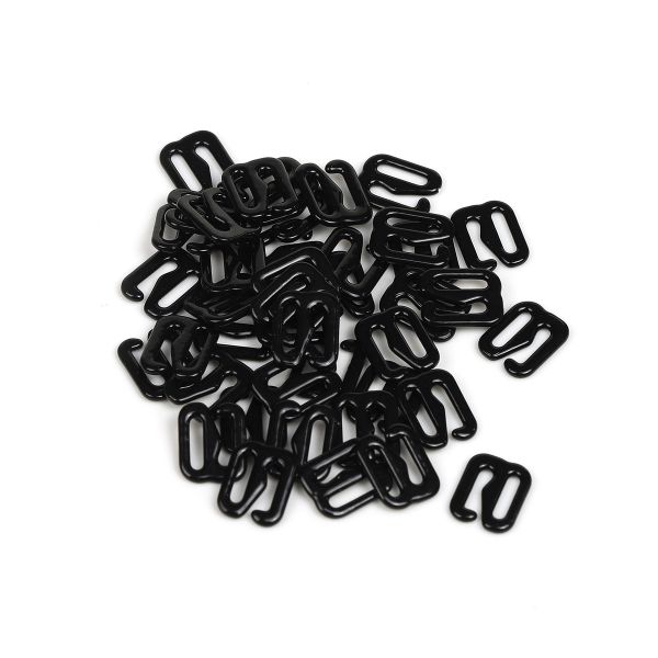 Крючки для бюстгальтера металл 8.0 мм, 02 черный, 100 шт