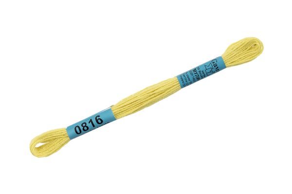 Мулине Gamma 100% хлопок, цв.0816 бл.оливковый, 24 мотка по 8 метров