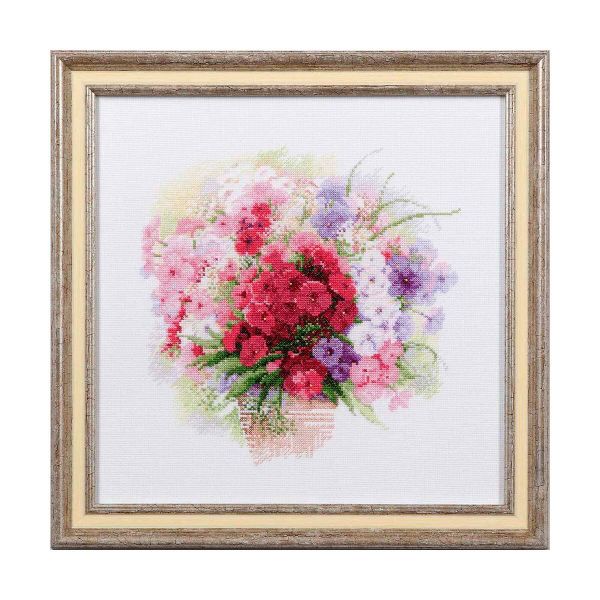 Набор для вышивания нитками Риолис, Акварельные флоксы, 30х30 см