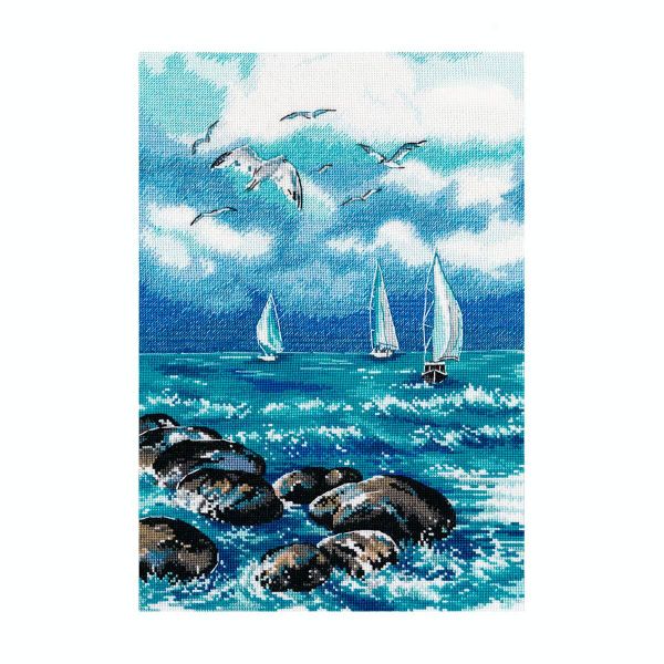 Набор для вышивания нитками Овен, О, море, море. 22х32см