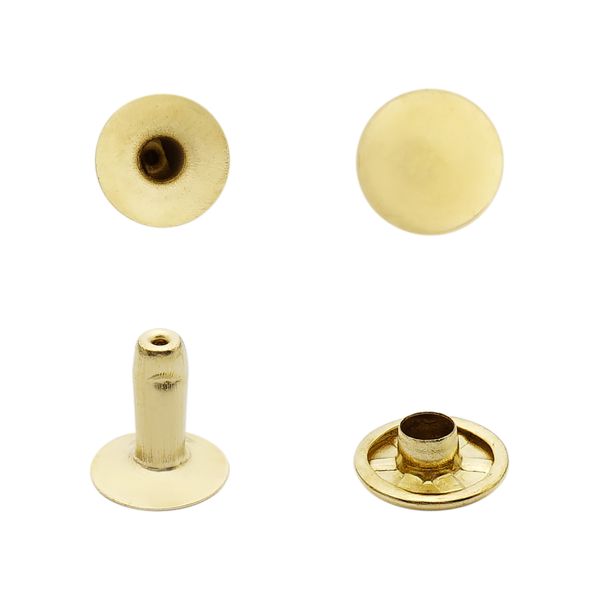 Хольнитены ⌀9 мм, h=9 мм, сталь, New Star №33.5, золото, уп≈2000 шт