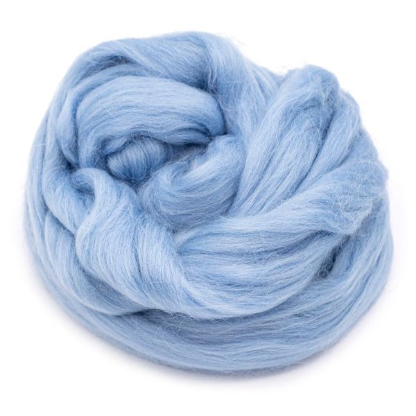 Шерсть для валяния Троицкая п/тонкая 1х100 г (до 29 мкр), 2030 пепельно-голубой