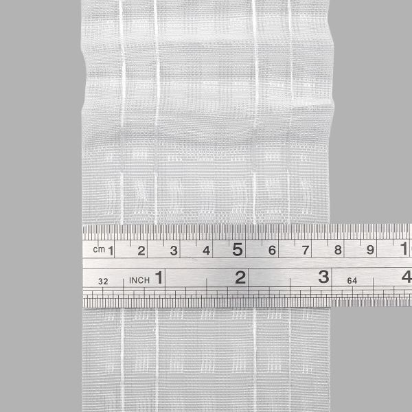 Лента (тесьма) шторная: сборка параллельная нефикс. 75 мм / 50 метров