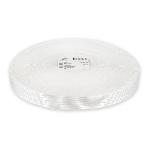 Стропа (ременная лента) 25 мм / 50 метров, [17.73 г/пог.м], 100% п/а, белый, Gamma 4с494