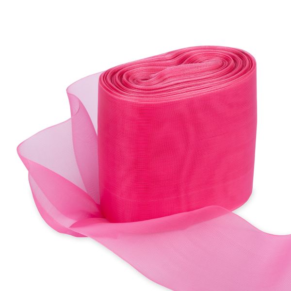 Лента капроновая (органза) для бантов 80.0 мм / 25±1 метров, розовый, Gamma С 3628